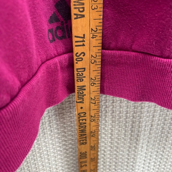 Adidas Hoodie Sweatshirt Men Med Purple Essential Pullover All Over Print Logo - Picture 8 of 8